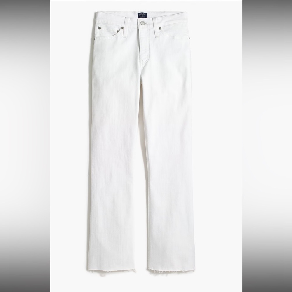J. Crew Women's Straight Leg White Jeans